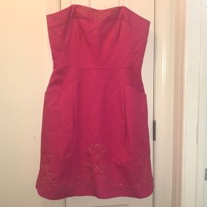 Lilly Pulitzer Pink Strapless Cocktail Dress